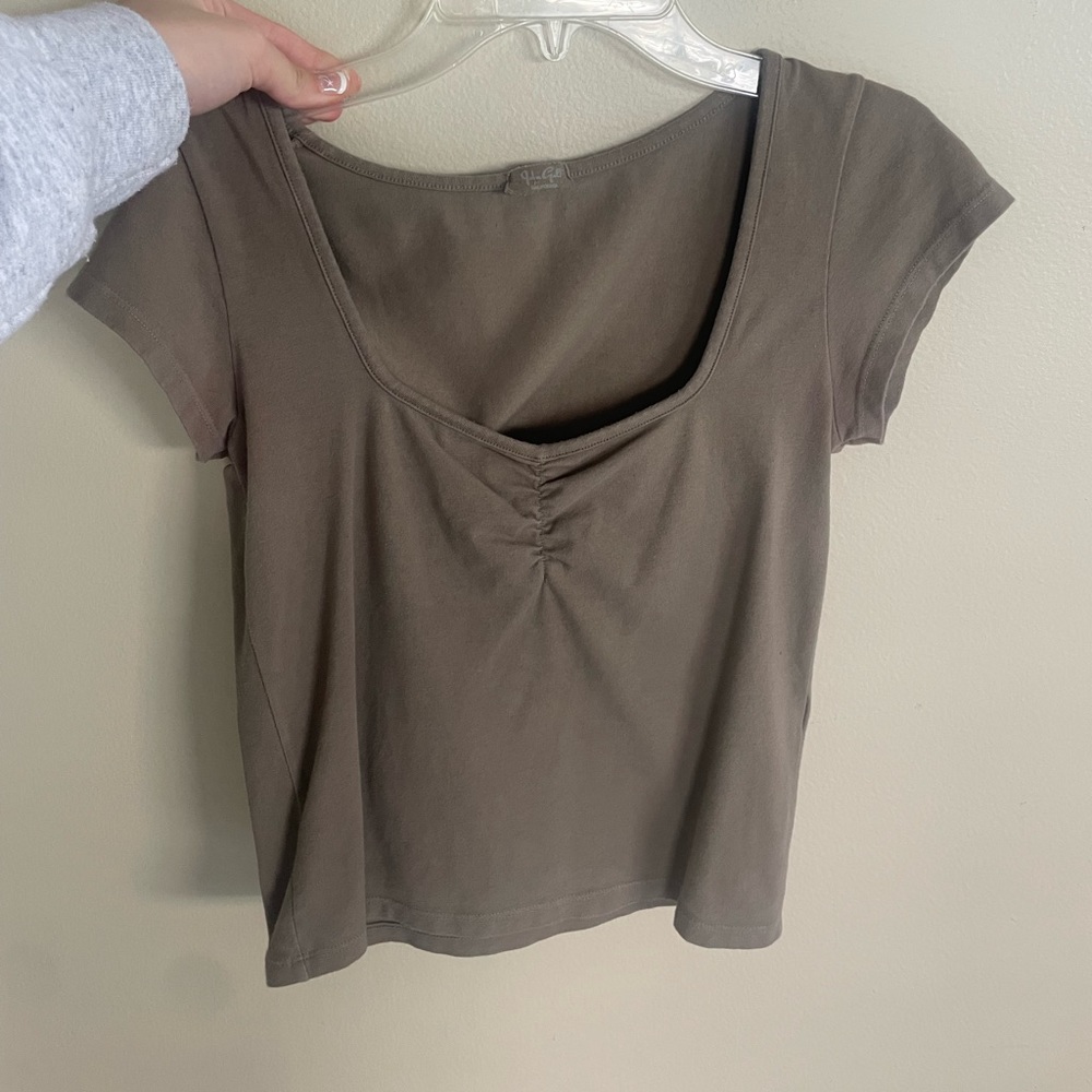 Brown Tight fitted shirt